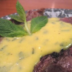 Lamb Chops with Minted Hollandaise Sauce recipe