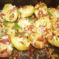 Roasted Potatoes With Bacon, Cheese, and Parsley recipe