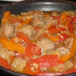 Dads Sausage, Peppers and Onions recipe