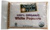 Natural Value 100% organic white popcorn Calories