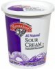 Hannaford all natural sour cream Calories