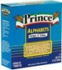 Prince alphabets Calories