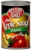 Western Family apple sauce fancy, original Calories