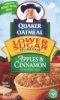 Quaker apples and cinnamon lower sugar instant oatmeal Calories