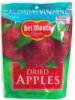 Del Monte apples, dried Calories