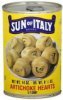 Sun of Italy artichoke hearts 5/7 count Calories