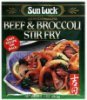 Sun Luck asian seasoning mix beef & broccoli stir fry Calories