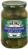 Heinz baby dills premium kosher, garlic dill taste Calories