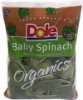 Dole baby spinach Calories