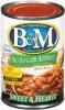 B&M baked beans sweet & hearty no sugar added Calories