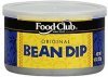 Food Club bean dip original Calories