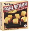QuikSnax beef franks cocktail Calories