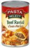 Pasta Select beef ravioli in tomato & meat sauce Calories