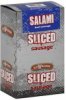 Old Wisconsin beef sausage sliced, salami Calories