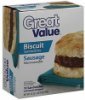 Great Value biscuit sandwiches sausage Calories