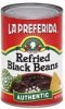 La Preferida black beans refried, authentic Calories