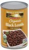 Westbrae Natural black lentils ready to eat, organic Calories