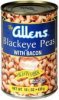 Allens blackeye peas with bacon Calories