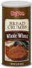 Hy-Vee bread crumbs whole wheat Calories