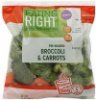 Eating Right broccoli & carrots pre-washed Calories