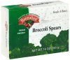 Hannaford broccoli spears fresh frozen Calories