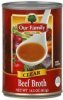 Our Family broth beef, clear Calories