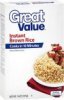 Great Value brown rice instant Calories