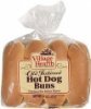 Village Hearth buns old fashioned hot dog Calories