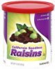 Safeway california seedless raisins Calories