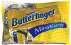 Butterfinger candy chocolate covered cruncy peanut buttery, minatures Calories