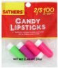 Sathers candy lipsticks Calories