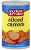 Clear Value carrots sliced Calories