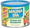 Mauna loa cashews and macadamias Calories