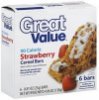 Great Value cereal bars 90 calorie, strawberry Calories