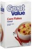 Great Value cereal corn flakes Calories