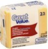 Great Value cheese food pasteurized process, reduced fat, singles, american Calories