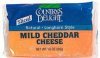 Countrys Delight cheese natural mild longhorn cheddar, sliced Calories