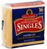 Our Family cheese product pasteurized prepared, singles, american Calories