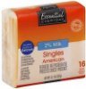 Essential Everyday cheese product pasteurized process, reduced fat, singles, american Calories