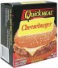 QuickMeal cheeseburger Calories