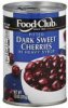 Food Club cherries dark, sweet, pitted, in heavy syrup Calories