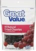 Great Value cherries dried Calories