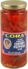 Cora cherry peppers in oil, sliced hot Calories