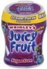 Juicy Fruit chewing gum sugarfree, sweet berry, big e pak Calories