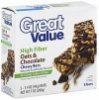 Great Value chewy bars high fiber, oats & chocolate Calories