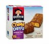 Quaker chewy dipps caramel nut chocolatey covered granola bar Calories
