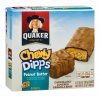 Quaker chewy dipps granola bars chocolatey covered, peanut butter Calories