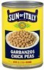 Sun of Italy chick peas garbanzos Calories