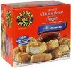 Barber Foods chicken breast nuggets with rib meat, breaded, family value size Calories