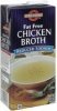 Raleys Fine Foods chicken broth fat free, reduced sodium Calories